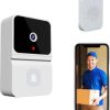Sonerie video inteligentă fără fir, Wi-Ficu cameră HD, viziune nocturnă și control prin aplicația mobilă. Livrare cu verificare colet.