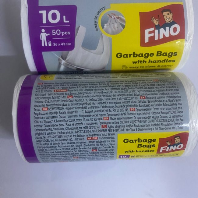 Pachet 2 Role Saci menajeri Parfumati Fino 10L, 50 buc/Rola