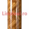 Linoleu Lucios Maron stil parchet  1,5 m lat x10m lungime, 1 20mm grosime ( 15 m patrati)