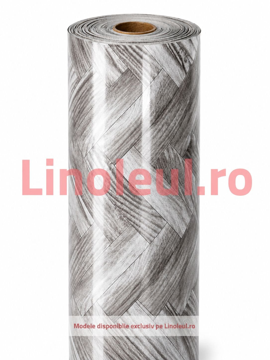 Linoleu Lucios Stil Parchet Gri 1,5m lat x 20 m lung, 1.20 mm grosime - Image 2