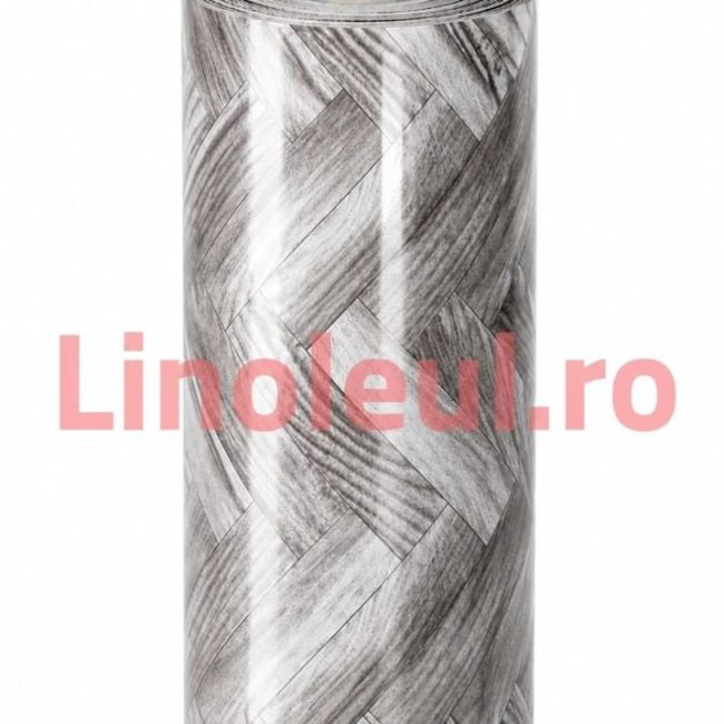 Linoleu Lucios Stil Parchet Gri 1,5m lat x 20 m lung, 1.20 mm grosime