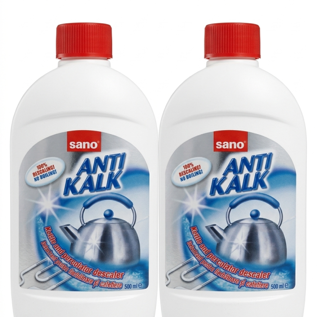 Sano Anti Kalk – Detartrant pentru fierbătoare și cafetiere (500 ml)- 2 bucati/pachet