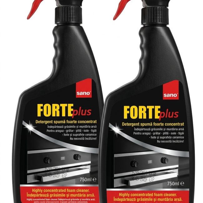 2 Buc- Sano Forte Plus 750 ml, un detergent spumă degresant foarte concentrat