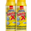 2 buc Tix Sano X, un praf igienizant pentru curățat suprafețe, cu parfum de lămâie și înălbitor pe bază de clor 600gr.
