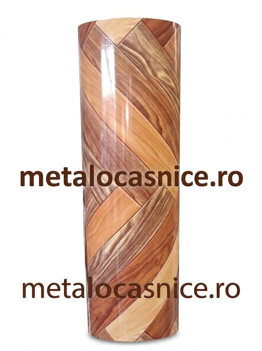 Linoleu Clasa medie 1,5mm grosime, 2m lat x 20m lungime, stil Parchet laminat lucios - Image 3
