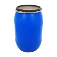 Butoi 220 L cu cerc metalic din plastic alimentar