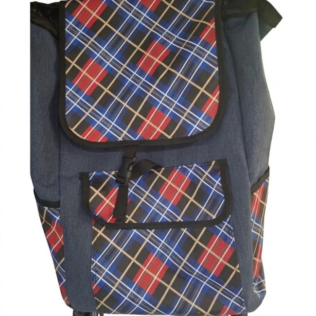 Carucior cumparaturi (piata) cu 2 roti cu rulment metalic mari de 21cm diametru. 100x35x27 cm