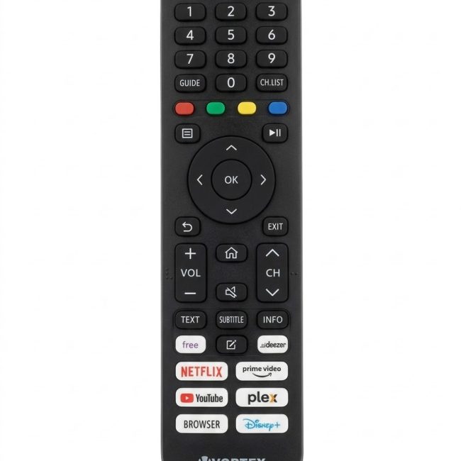 Telecomandă originală Smart TV-uri Vortex pentru modelele echipate cu sistemul de operare VIDAA, V32R0212VS
V40R5162VS,V43R0213V, V50R0213VS, V55R0213VS,V65R0213VS
