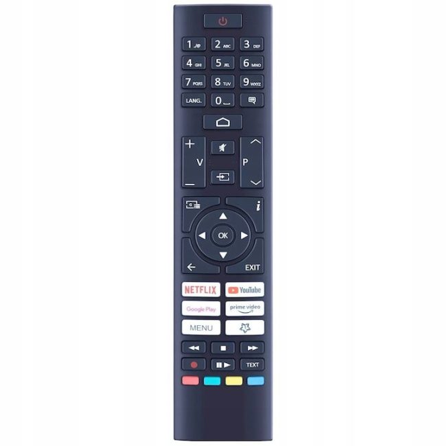 Telecomanda pentru Toshiba, JVC, Hitachi, CT-8564 RC45157,CT-8564
CT-8563
CT-8557
RC45157 , x-remote, Netflix, YouTube, Prime Video, Google Play, Negru