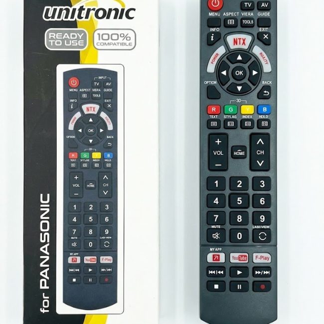 Telecomanda Panasonic (model Unitronic / Jolly Line JL1722cuNetflix, Prime Video, YouTube sau Rakuten TV,